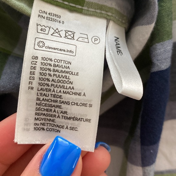H&M Button Down Shirt Checkers - Picture 6 of 6